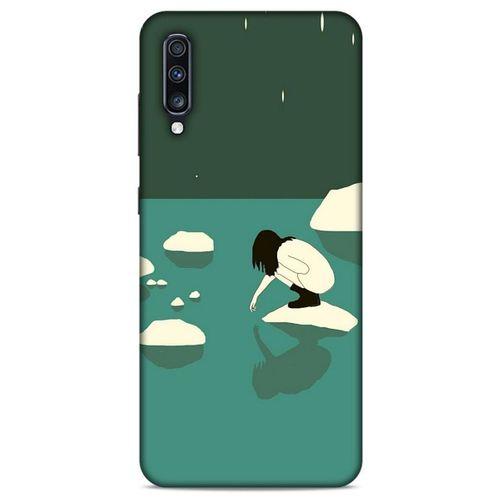 Samsung Galaxy A70s Kılıf Depresyon (8) Baskılı Kılıf Siyah Kahverengi