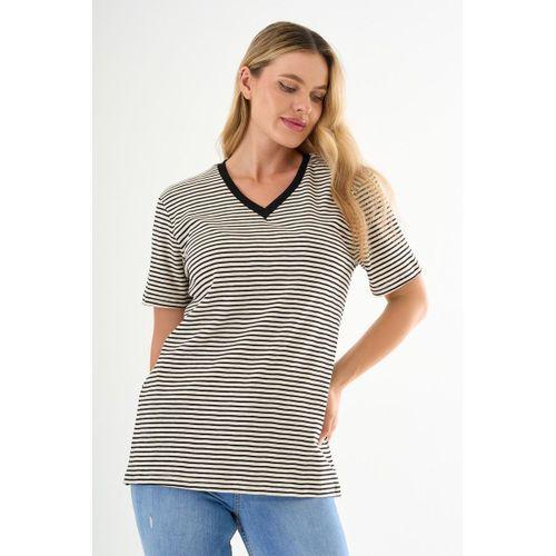 ALEXANDERGARDI V Yaka Çizgili T-shirt