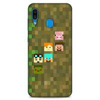Lopard Samsung Galaxy A30 Uyumlu Kılıf PiXel (14) Lansman Kılıf Minecraft Karakterleri
