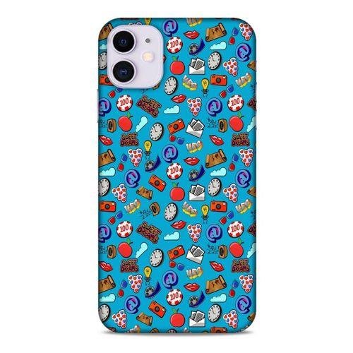 Retro (21) Desen Koruyucu Kapak Renkli Apple Iphone 11 Kılıf