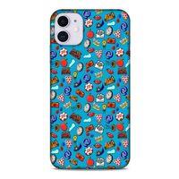 Retro (21) Desen Koruyucu Kapak Renkli Apple Iphone 11 Kılıf