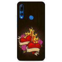 Lopard Huawei Y9 Prime 2019 Uyumlu Kılıf Tattoo's (14) Lansman Kılıf Çift Kalp