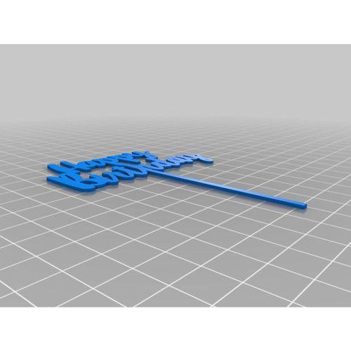 Mutlu Doğum Günü Pasta Süsleme Loger Çubuğu (Bu ürün Sadece Plastik parçadır - Almadan Önce Soru Sorabilirsiniz)