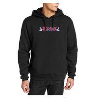 Bleach Logo Baskılı Siyah Erkek Kapşonlu Sweatshirt