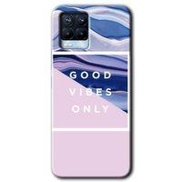 MRCİLETİSİM Realme 8 Kılıf Baskılı Kapak - Good Vibes + 5D Tam Kaplayan Cam