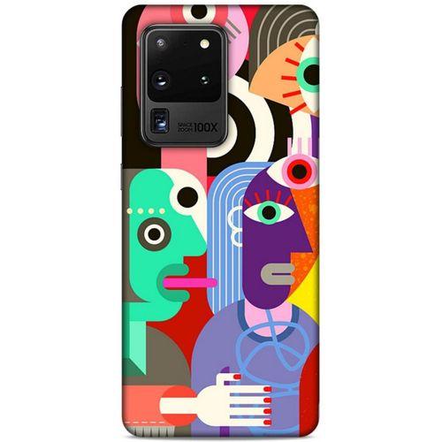 Lopard Samsung Galaxy S20 Ultra Uyumlu Kılıf Soyut Sanat (14) Desenli Lansman Kılıf