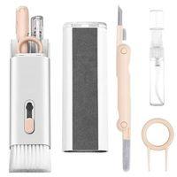 Çok Fonksiyonlu TV Bilgisayar Ekranı Kulaklık Fırçalı Spreyli Elektronik Temizlik Seti