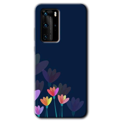 Huawei P40 Pro Kılıf HD Desen Baskılı Arka Kapak - Çizim Çiçekleri