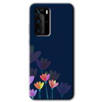 Huawei P40 Pro Kılıf HD Desen Baskılı Arka Kapak - Çizim Çiçekleri