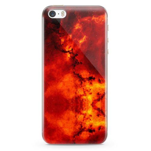 Apple iPhone 5s Kılıf Red Night Arka Kapak Koruma Desenli Full Koruyucu