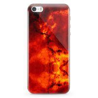 Apple iPhone 5s Kılıf Red Night Arka Kapak Koruma Desenli Full Koruyucu