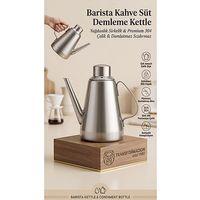 Damlatmaz Sızdırmaz Yağdanlık Sirkelik ve Barista Kahve Süt Demleme Kettle 304 Paslanmaz Çelik (710 ml ) 723400