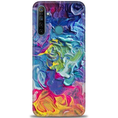 Realme 6i Kılıf HD Baskılı Kılıf - Colors + Tam Ekran Koruyucu