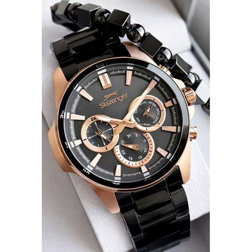 Slazenger Çelik Kordon İç Fonksiyonları Aktif 10 Atm+Bileklik Hediyeli Erkek Kol Saati VS.BLKT.0796