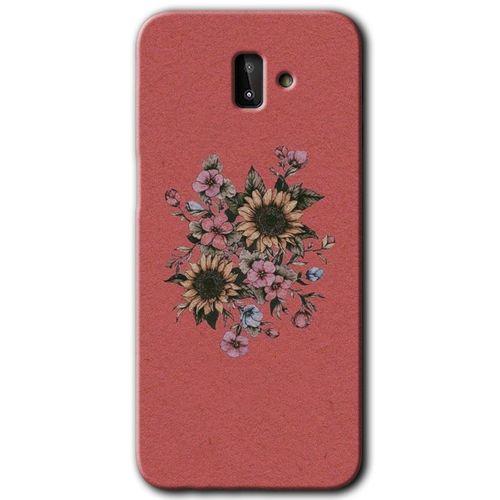 Galaxy J8 Kılıf HD Desen Baskılı Arka Kapak - Retro Çiçek