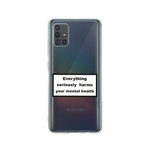 Samsung A71 Yazılı Tasarım Görseli Desenli Premium Şeffaf Silikon Kılıf
