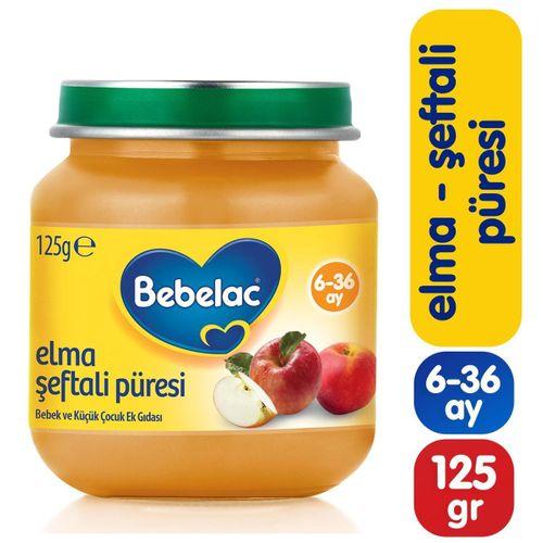 Bebelac Elma Şeftali Püresi Kavanoz Maması 125 Gr
