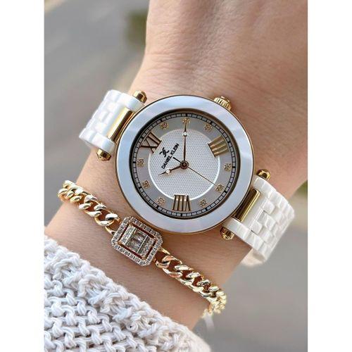 Daniel Klein Seramik Kordon Özel Tasarım 2 Yıl Garantili 3 Atm Kadın Kol Saati+Bileklik SR.14282.4