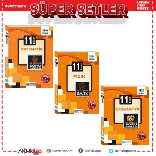 Evrensel İletişim 11.Sınıf Matematik Fizik ve Coğrafya Soru Bankası Seti 3 Kitap