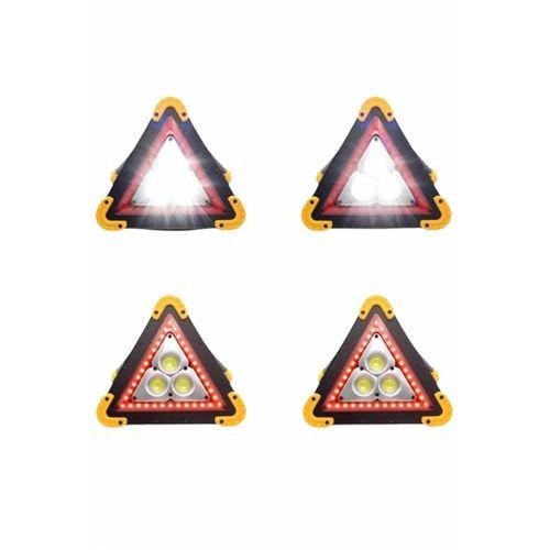 Işıklı İkaz Lambası Reflektör Şarjlı Işıklı Üçgen Led Acil Durum Feneri