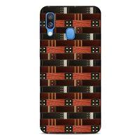 Samsung Galaxy A40 Kılıf Patchwork (19) Kılıfları Kahve Turuncu