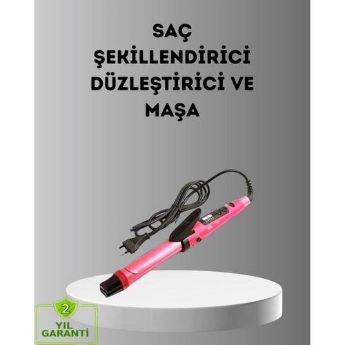 2’si 1 Arada Saç Düzleştirici Ve Maşa – 5 Isı Seviyesi, Seramik Kaplama, Döner Kablolu Ergonomik Tasarım