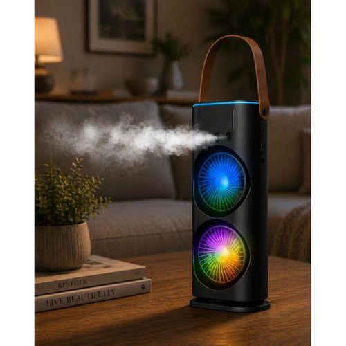 Çift Fanlı Nemlendiricili Masaüstü Soğutucu Usb Girişli Sessiz Serinletici
