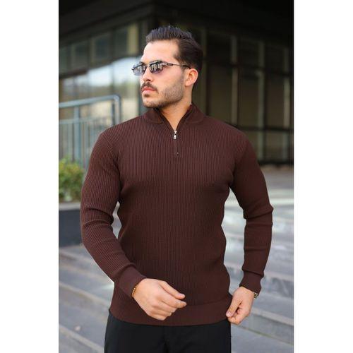 Erkek Balıkçı Zip Yaka Uzun Kollu Triko