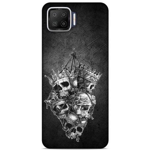 Lopard Oppo A73 Uyumlu Kılıf Tattoo's (47) Crystal Flex Kılıf Kafatasları
