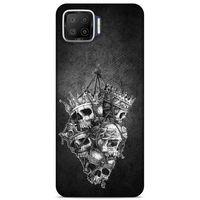 Lopard Oppo A73 Uyumlu Kılıf Tattoo's (47) Crystal Flex Kılıf Kafatasları