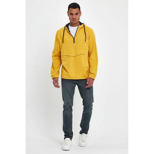 Erkek Kapşonlu Regular Fit Yarım Ferm.Kargo Cepli İnce Sweatshirt SPR22SW171