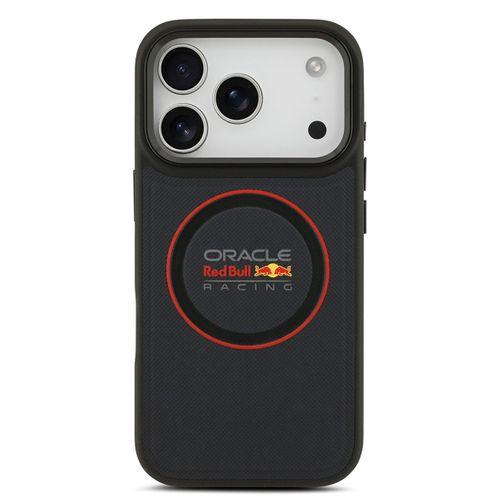 Apple iPhone 17 Pro Kılıf Redbull Orjinal Lisanslı M-safe Şarj Özellikli Kırmızı Halka ve Logo Kabartmalı PU Deri Kapak
