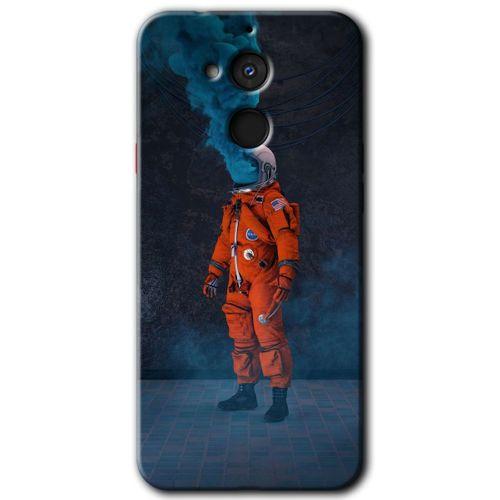 GM 8 Kılıf HD Desen Baskılı Arka Kapak - Smoke Astronot + Kırılmaz Cam