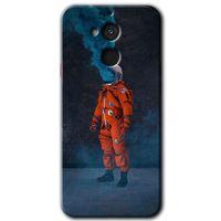 GM 8 Kılıf HD Desen Baskılı Arka Kapak - Smoke Astronot + Kırılmaz Cam