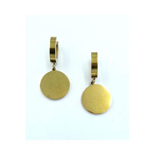 Gold Renk Figürlü  Çelik Küpe