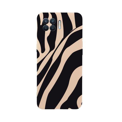 Oppo Reno 4 Lite Zebra Desenli Premium Silikonlu Pembe Telefon Kılıfı