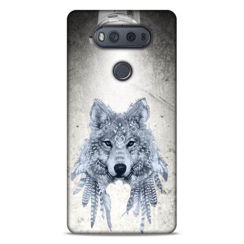 Lopard LG K61 Uyumlu Kılıf Tattoo's (48) Bumper Kılıf Kızılderili Kurt
