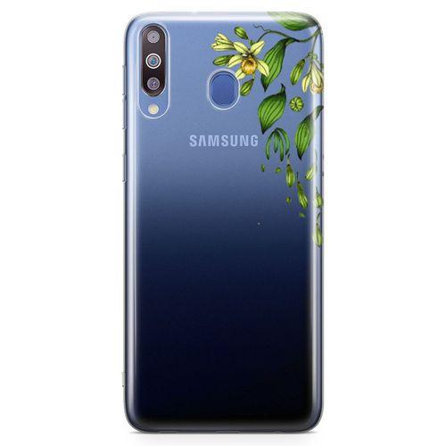 Samsung Galaxy M30 Kılıf Vanilya Çiçeği Arka Kapak Koruma Desenli Full Koruyucu