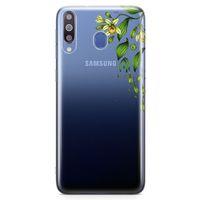 Samsung Galaxy M30 Kılıf Vanilya Çiçeği Arka Kapak Koruma Desenli Full Koruyucu