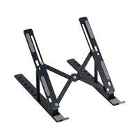 FRISBY FNC-5155ST, 10’’-15.6’’ Taşınabilir,  Katlanır, Notebook Standı, 7 Kademeli Ayarlanabilir Yükseklik, Alüminyum (Siyah)