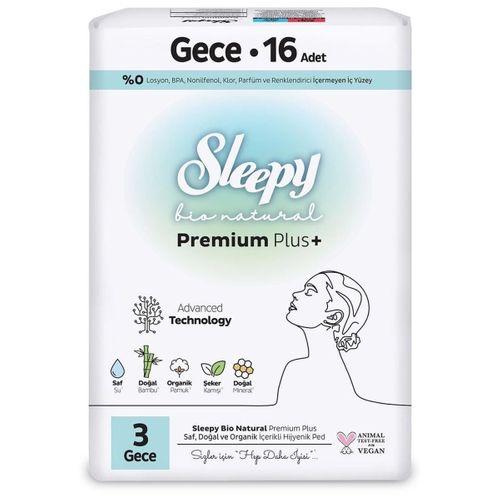 Sleepy Sleepy Bio Natural Premium Plus Gece Ped 16 Adet