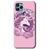 General Mobile GM 22 Kılıf HD Desen Baskılı Arka Kapak - Unicorn-Pembe