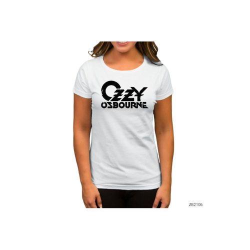 Ozzy Osbourne Logo Beyaz Kadın Tişört