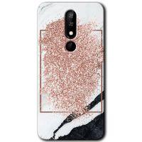 Casper Via P3 Kılıf HD Desen Baskılı Arka Kapak - Simli Mermer