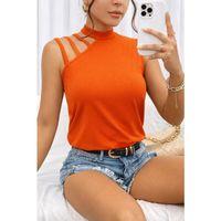 Kadın Omuzdan şerit Detaylı Yarı Balıkçı Yaka Viskon Bluz