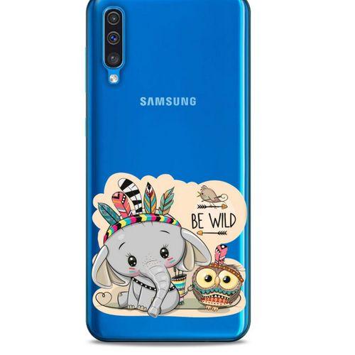 Zoologix (51) Samsung Galaxy A50 Şeffaf Kılıf Silikon Desenli