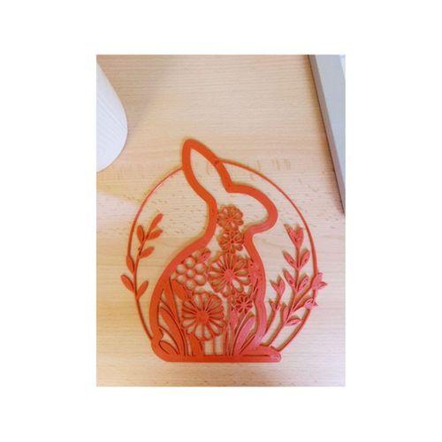 Bahar Dekorasyonu için Çiçekli Tavşan Duvar veya Pencere Süsü (Bu ürün Sadece Plastik parçadır - Almadan Önce Soru Sorabilirsiniz)