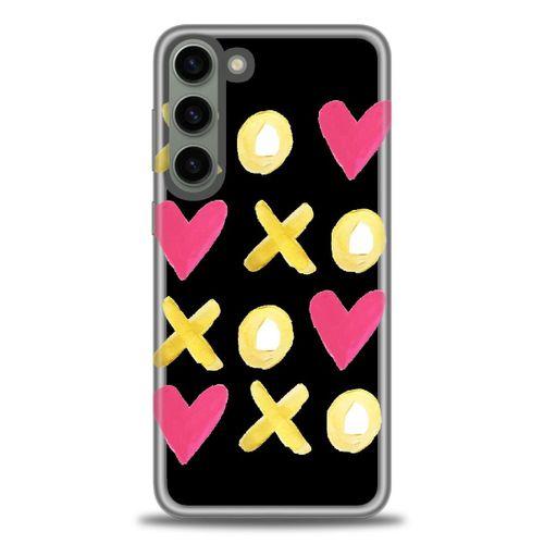 Samsung Galaxy S23 Kılıf HD Baskılı Kılıf - XOXOXO + Tam Ekran Koruyucu