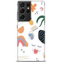 Samsung Galaxy S21 Ultra Kılıf HD Baskılı Kılıf - Drawing + Tam Ekran Koruyucu