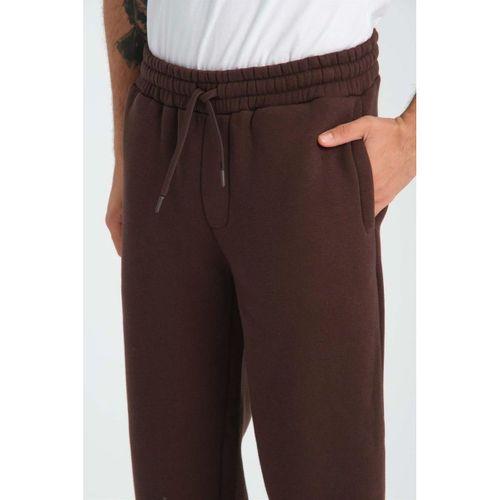 Baggy Kalıp 3 İplik Şardonlu Erkek Eşofman Altı - Kahve